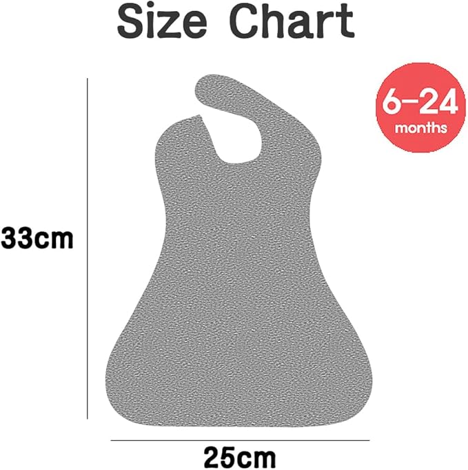 Plie Full Coverage Waterproof Feeding Bib for Toddlers – Extra Long Apron Bib for Mealtime, Self-Feeding, High Chairn