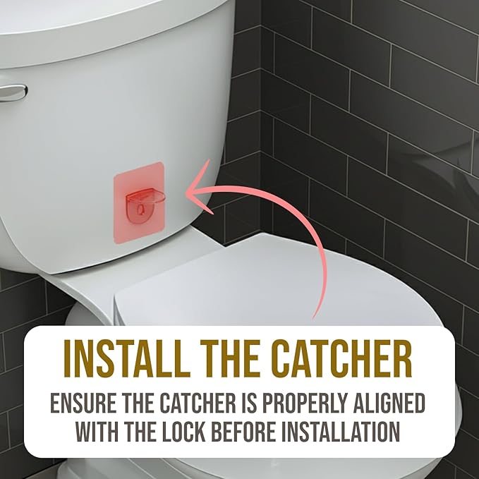 NANZO Toilet Locks Baby Proof (2 Pack) - Easy to Install, Use and Effective Toilet Baby Proofing