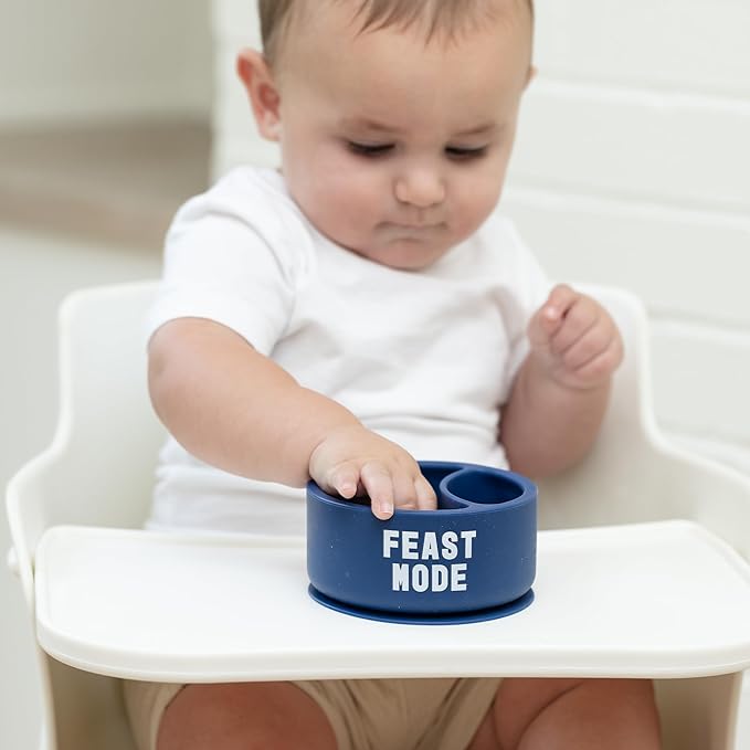 Bella Tunno Silicone Suction Bowl for Toddlers and Babies, Food Grade BPA Free Silicone, Non Slip Suction Base, Microwave & Dishwasher Safe, Ideal Baby-Led Weaning & Self Feeding Bowl, Miss Mess