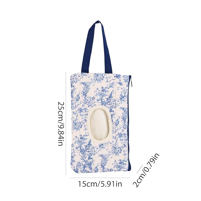HIBEAR Quilted Diaper Wipe Pouch Portable Mommy Bag Refillable Floral Baby Wipe Holder for Travel Stroller Daily Casual (Floral A)