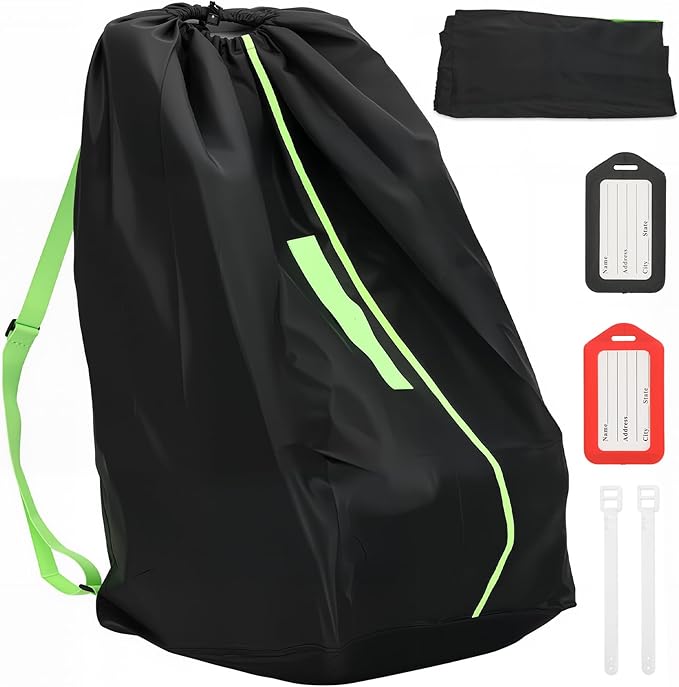 Saranna Car Seat Travel Bag for Airplane: Carseat Bags for Air Travel, Waterproof Durable Carrier Cover for Infant & Toddler Car Seats,Portable Carseat Cover with Shoulder Straps and 2 Luggage Tags