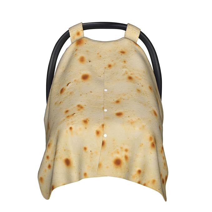 Burrito Taco Tortilla Car Seat Cover Baby Stuff Western Infant Carseat Covers Baby Girl Highland Car Seat Canopy Boy Winter Multi Use Nursing Cover for Newborn Carseat Canopy Nursing Covers