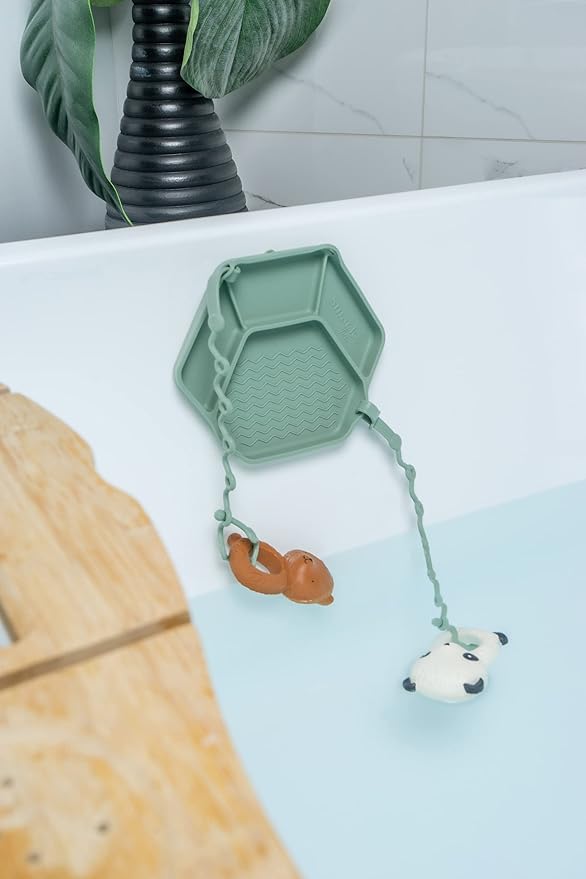 Smack Fun - The Original All-in-one Suction Plates + Safety Toy Straps - Silicone Suction Plates for Toddlers + Baby - First Foods + Self-Feeding. Comes with 2 Straps (Shifting Sand)