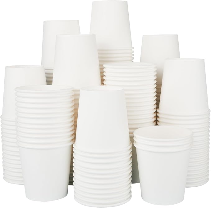 Huifany 100 Pack 5 oz Paper Cups, Small Bathroom Cups Disposable Paper Cup for Mouthwash,Hot/Cold Beverage Drinking Cup for Party, Picnic, BBQ, Travel and Event