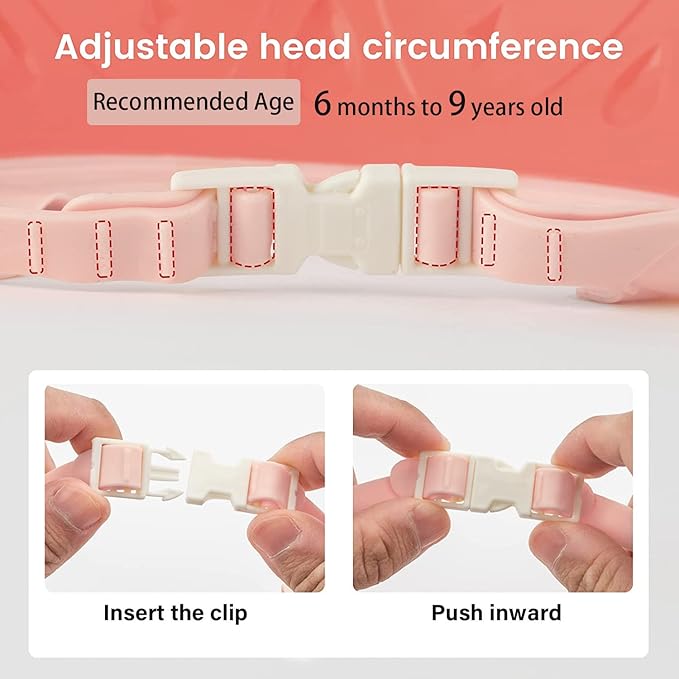 Baby Shower Cap Shield, Shower Cap for Kids, Visor Hat for Eye and Ear Protection for 0-9 Years Old Children,Cute Dinosaur/Crocodile/Hippo shape Makes the Baby Bath More Fun (Crocodile, Red)