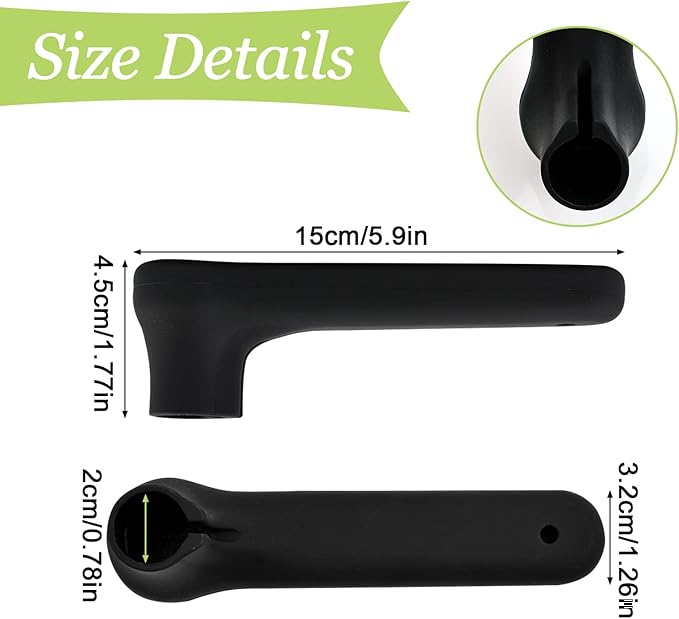 Door Handle Covers, 2Pcs Silicone Door Knob Covers Anti-Static Safety Door Handle Glove Covers Door Knob Protector for Flat Square Door Levers (Matte Black)