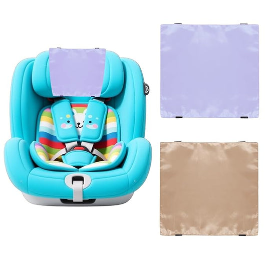 2 Pack Satin Car Seat Headrest Cover for Babies, Soft Silk Feeling Hair Protector for Infant Car Seats & Strollers,Reduce Frizz & Bald Spots