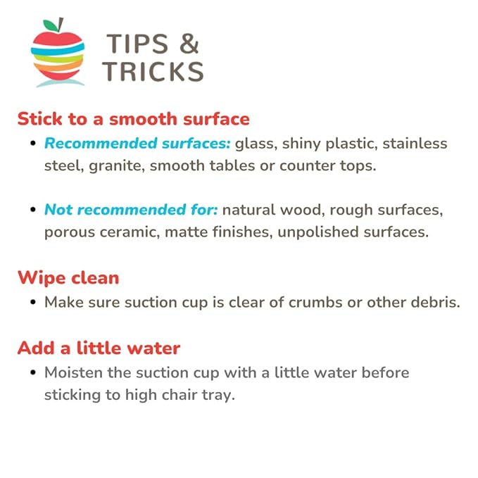 Suction Cup High Chair Toys Holder | 3 Toy Tethers Keep Toys from Falling | Holds Teethers, Snack Cups | for Babies 6-12 Months | Perfect for Travel and Restaurant