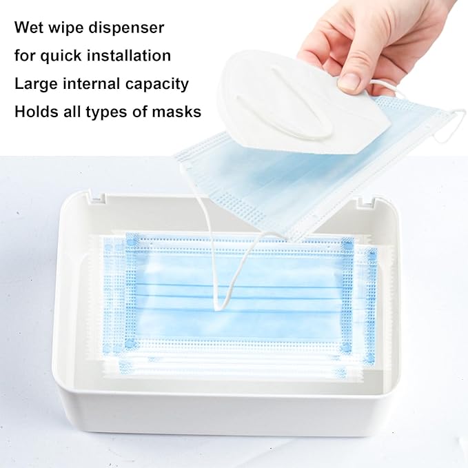 QBXMY7 1 Pcs Diaper Wipes Dispenser, Refillable Wipe Container, Wipe Container with Sealing Design Lid, Keep Wipes Fresh,Wet Wipes Cases (Black)