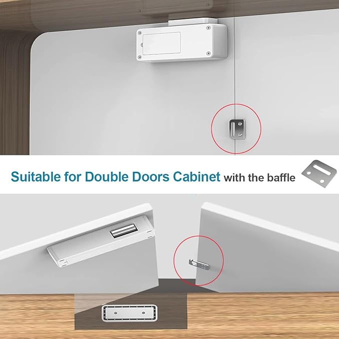 Cabinet Lock RFID Card NFC eLinkSmart Hidden Drawer Lock for Girls Women Cupboard Door Kitchen Pantry Furniture Support Phone or Watch App No Drilling Required Pink
