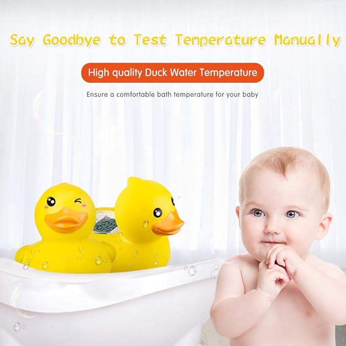 b&h Baby Bath Thermometer, The Infant Bath Floating Toy Safety Temperature Water Thermometer, Baby Bath Essentials (Classic Duck)