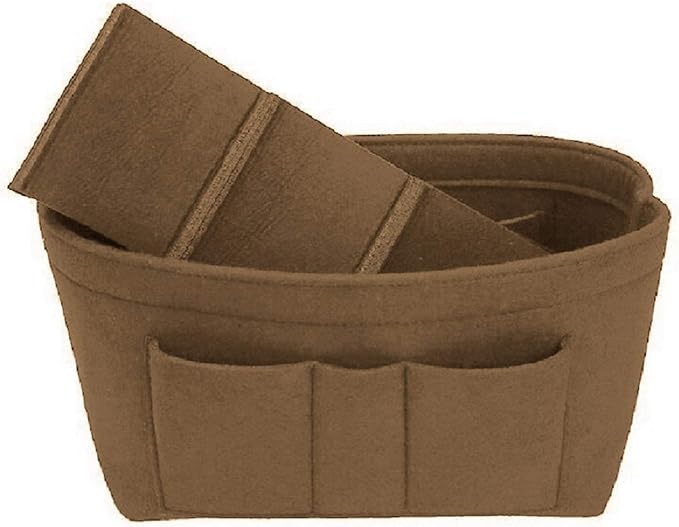 ZTUJO Purse Organizer Insert, Felt Bag Organizer For Handbag Purse Organizer,13 Colors, 6 Size (X-Large, Light Coffee)
