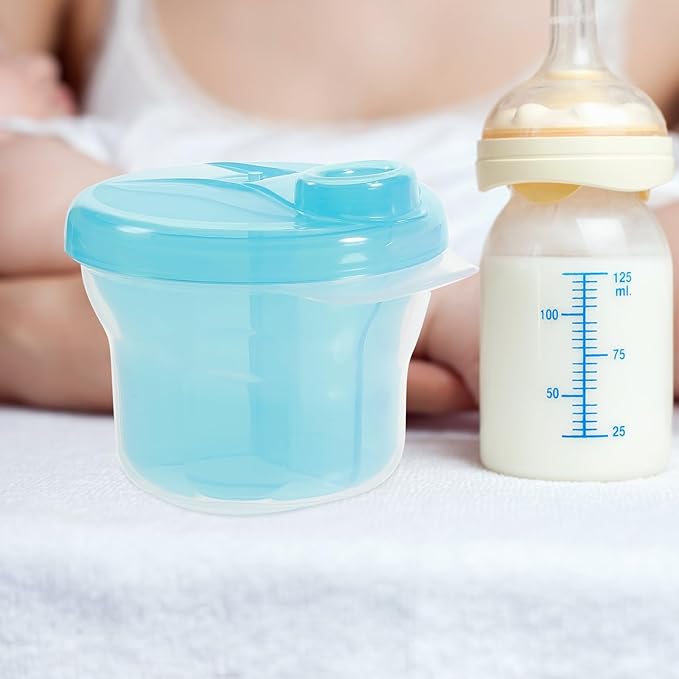 Healifty Rotating Milk Powder Box 3-Compartment Portable Baby Formula Dispenser Food Storage Container for Travel and Outdoor Feeding