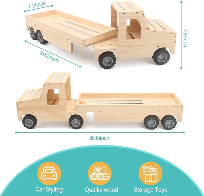 RZYLKA for Tonies Box Organizer Shelf Storage, for Tonie Shelf Magnetic, Compatible with Tonie Box 1/2 Player Tonies Figures Characters for Children, Display Collection 20~30 Characters - Truck