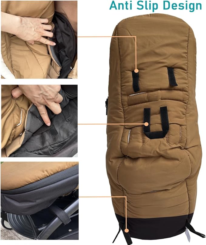 Universal Pushchair Footmuff for Babyzen YOYO/YOYO2 /Joolz/Bugaboo, Waterproof Fabric Base, Easy-Clean, Warm Foot Cover for Strollers