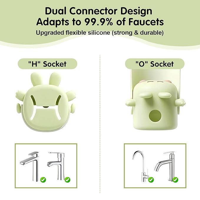 Faucet Extender for Toddlers Sink Easy Use Sink Faucet Extenders with Temperature Sensitive, Kids Hand Washing Faucet Extension for Bathroom Sink, Kitchen Pink
