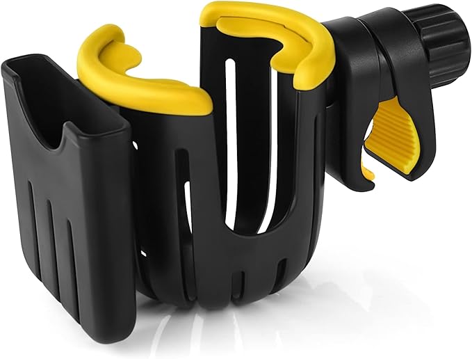 Accmor Stroller Cup Holder with Phone Holder, Universal Cup Holder, 2-in-1 Cup Phone Holder for Stroller, Bike, Walker, Wheelchair
