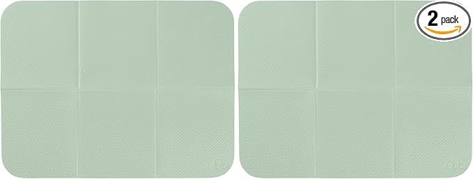 Ubbi On-the-Go Diaper Changing Baby Mat, Soft and Comfortable, Must Have for Newborns, Easy to Clean, Portable Folding Pad, Infant Traveling Accessories, Sage Green, 16" x 21" (Pack of 2)