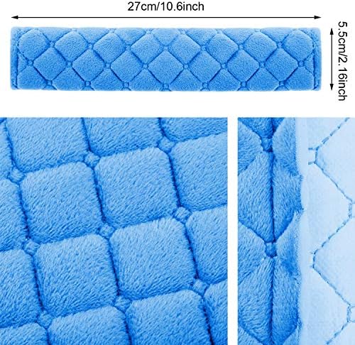 Tatuo 4 Pack Seat Belt Cover Extra Long Seat Belt Pads for Car Soft Comfort Shoulder Strap Covers Harness Pads Helps Protect Your Neck and Shoulder(10.6 Inch,Blue)