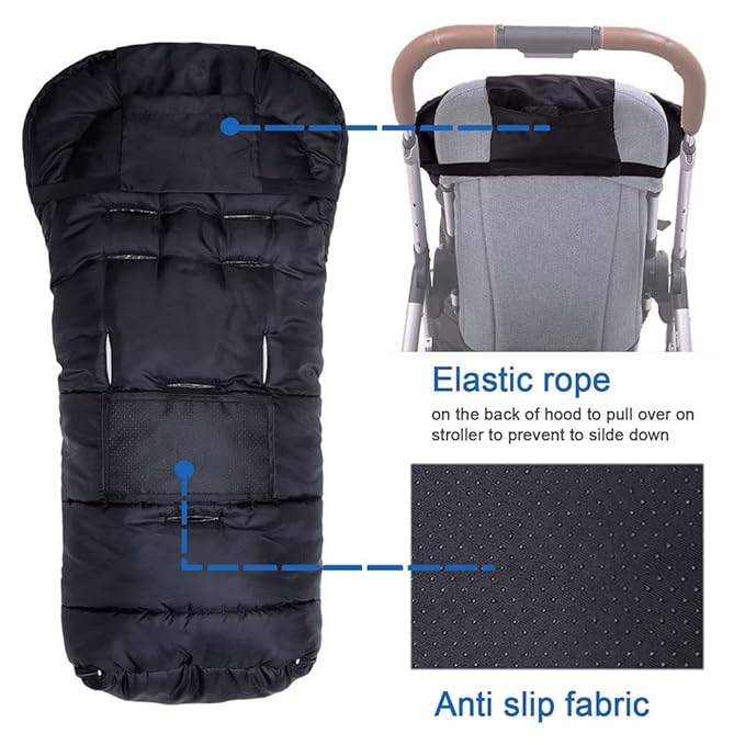 Yobee Weatherproof Toddler Footmuff Universal Sleeping Bag for Stroller, Comfortable Warm Temperature Adjustable Safe Bunting Bag, Waterproof Blanket Fit All Stroller