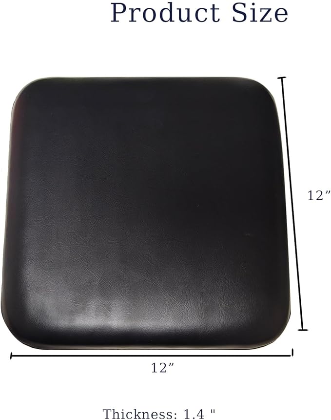 HMZ Rollator seat Cushion,Replacement seat for rollator Walker 12"x12",Rolling Walkers Replacement Parts.(1Ea Black)