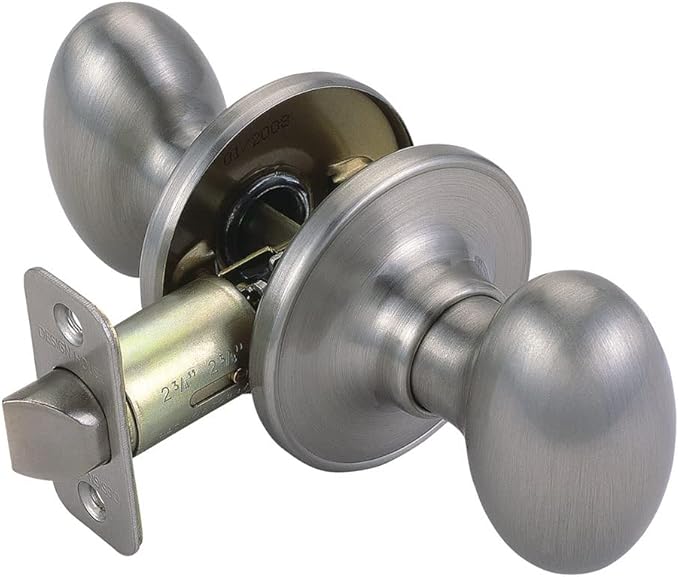Design House 750489 Egg Passage Hall and Closet Door Knob Satin Nickel