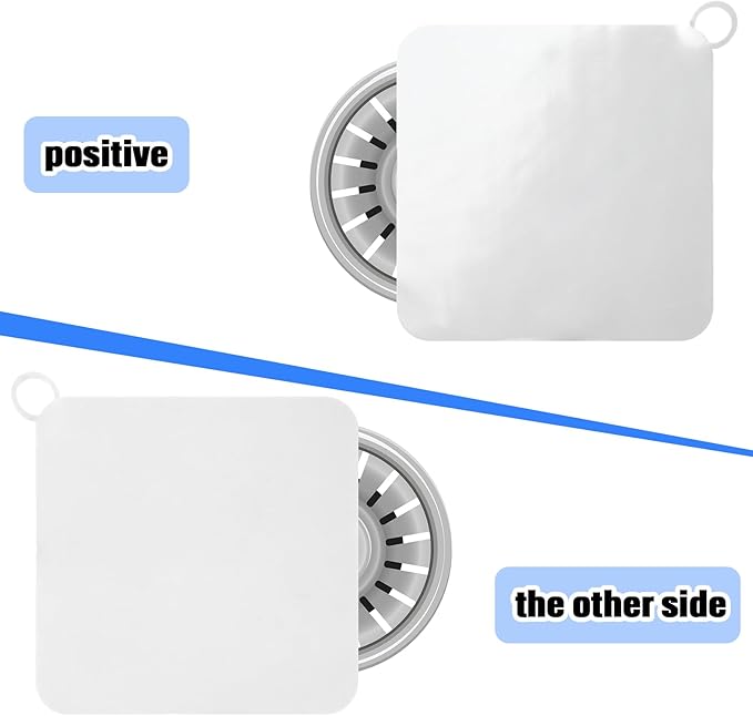 Yinkin 6 Pcs Drain Covers to Keep Bugs Out Silicone Shower Floor Tub Stoppers Bathtub Drain Stoppers Sewer Anti-Odor Mats Deodorizing Plugs for Bathroom(6 x 6 Inch,Square,White)