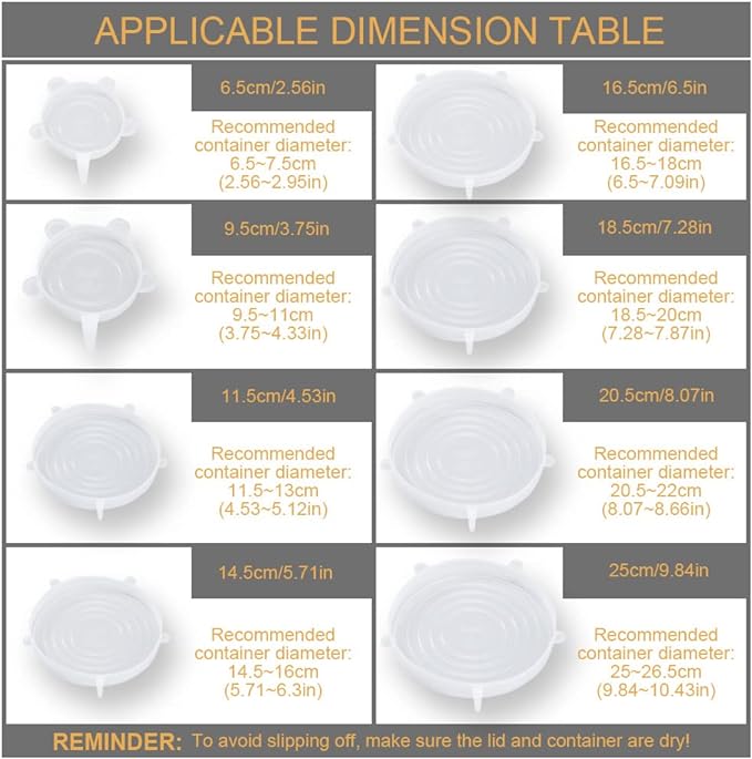 LELE LIFE 4 Pack Same Size Silicone Stretch Lids, Thicker Reusable Sturdy Silicone Container Cover, Expandable Food Storage Covers, Dishwasher and Freezer Safe, 4.53in(11.5cm)