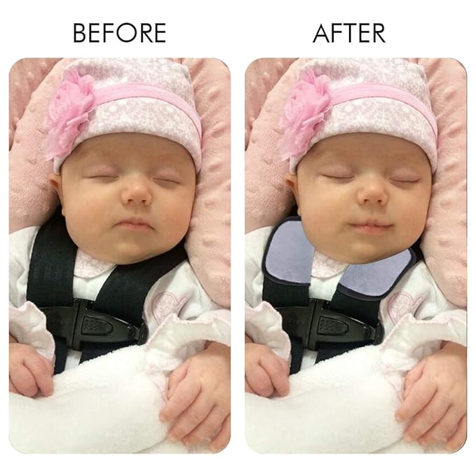Accmor Car Seat Strap Pads for Baby Kids Toddler, Soft Car Seat Strap Covers Shoulder Pads for All Baby Car Seats, Stroller, Pushchair, High Chair