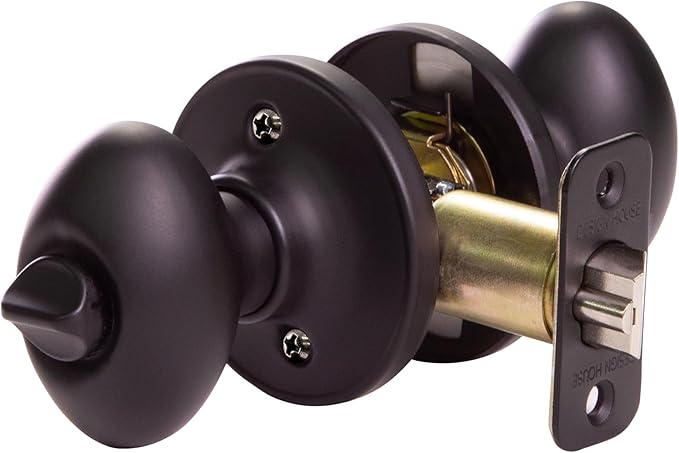 Design House 779199 Egg Keyed Entry Door Knob Matte Black