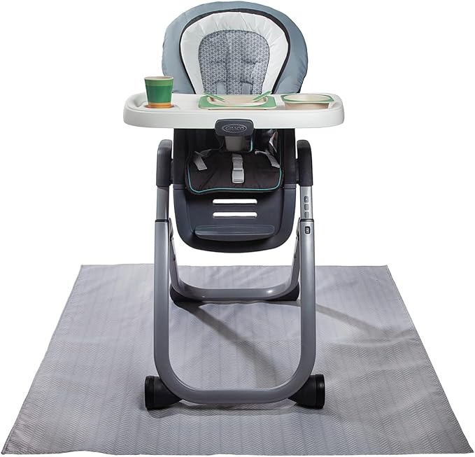 Graco Splat Mat for Under High Chair and Arts and Crafts, 50" X 50" Baby Anti-Slip Food Splash and Spill Mat for Eating Mess, Waterproof Floor Protector and Table Cloth