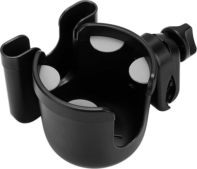 Accmor 2-in-1 Universal Cup Holder with Phone Holder, Stroller Cup Holders, Drinks Bottle Cage for Strollers, Wheelchairs, Walkers, Bicycles, Scooters ﻿