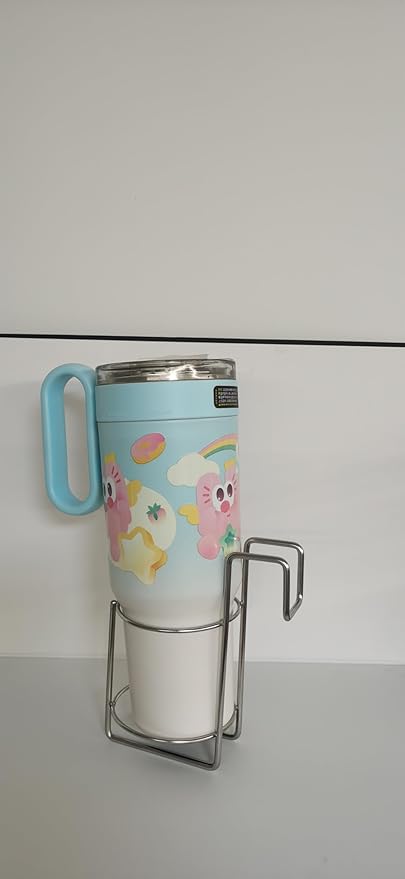 Cup Holder for Bed (Diameter: 3.3IN) Drink Holder Water Bottle/Glass Organizer for Wood Dorm Room Bunk Bed Crib, Metal Toddle Bed,Loft Bedside, Headbed, Car,Office Desk Partition