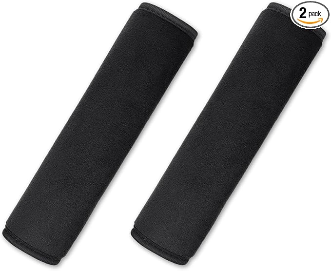 yuntop 2 PCS Car Seat Belt Pads Cover Soft Seat Belt Shoulder Pad Safety Belt Strap Shoulder Pad Comfortable Driving Compatible with Most Cars Helps Protect You Neck and Shoulder (Black)