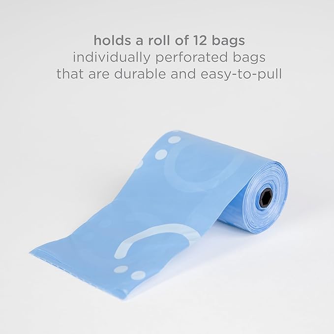 Ubbi Retractable On-the-Go Bag Dispenser for Baby Travel,Diaper Bag Accessory Must Have for Newborns,Helpful Baby Accessory,Taupe,(Pack of 12)