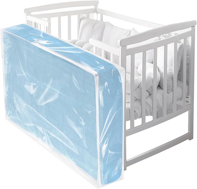 Colingmill 1 Pcs Crib Mattress Storage Bag with Zipper 4 Mil Clear Plastic Waterproof Crib Mattress Bag for Moving and Storage, 52. 5 x 28 x 6. 5 Inches