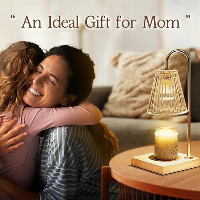 Marycele Candle Warmer Lamp with Timer, Candle Wax Warmer Flower Lamp Dimmable, Birthday Day Gifts for Mom Women, Home Fragrance Accessories for Dorm Room Decor