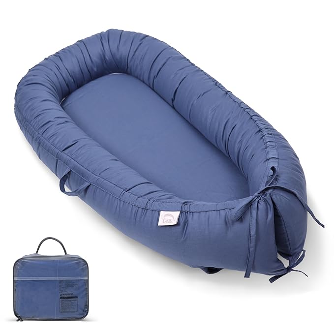 EAQ Baby Lounger, Infant Lounger for Newborn,Portable Baby Nest Cover Breathable & Soft, Newborn Essentials