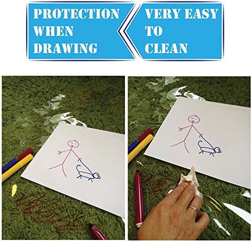 Easy Cleaning Splash Mat High Chair Floor Mat Feeding Floor Cover Multipurpose for Arts/Craft/Pets/Labs (Large | Clear)