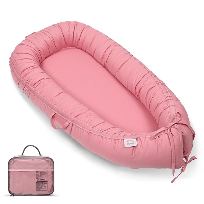 EAQ Baby Lounger, Infant Lounger for Newborn,Portable Baby Nest Cover Breathable & Soft, Newborn Essentials