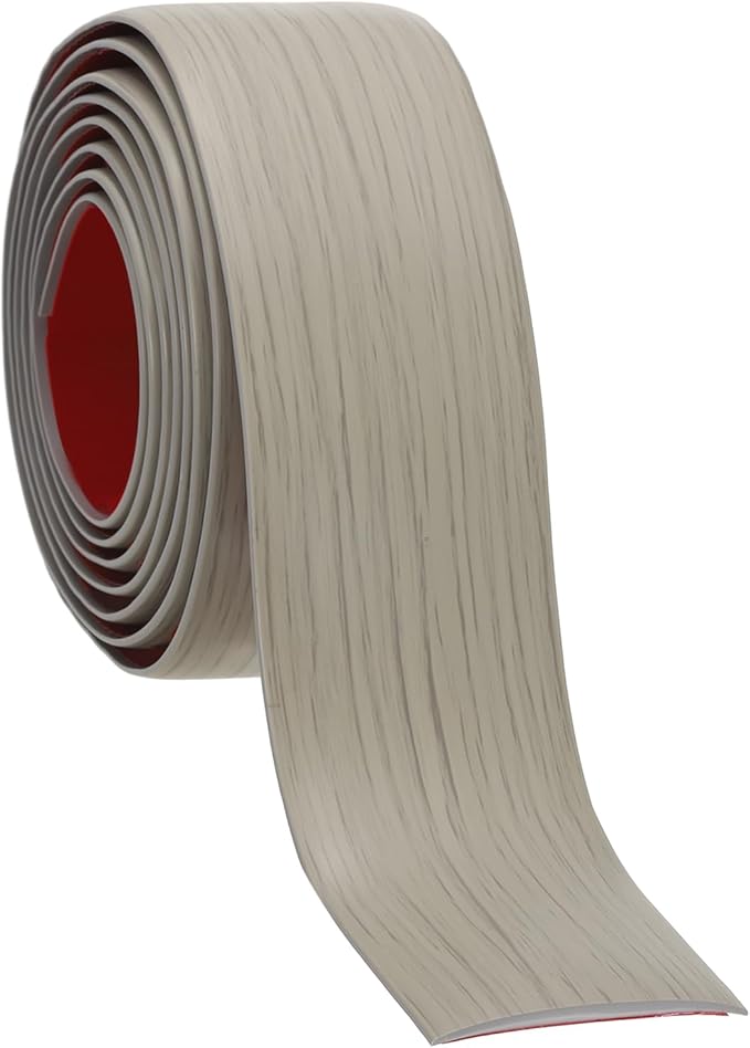 PATIKIL Self Adhesive Floor Transition Strip 1.6 in x 6.6 Ft, Vinyl Laminate Floor Flat Divider for Joining Floor Gaps Doorways Carpet Cover Floor Tiles Khaki Wood Grain