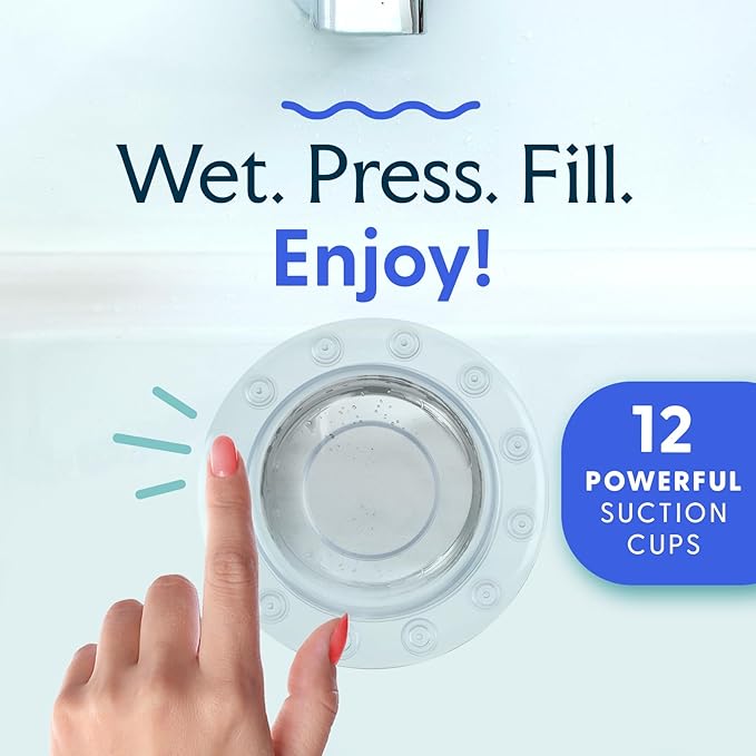 SlipX Solutions Bottomless Bath, Essential Overflow Drain Cover for Bathtub, Best Bath Accessories for Women, Adds Inches of Water to Your Tub for Deeper Soak, 4" Diameter, Clear
