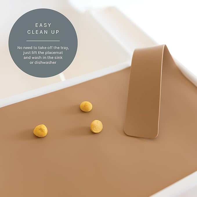 Yeah Baby Goods Placemats Compatible with IKEA Antilop High Chair (Golden Doe) - Slip-Resistant & Food-Grade Silicone High Chair Mat for High Chair Tray - Easy Clean High Chair Accessory