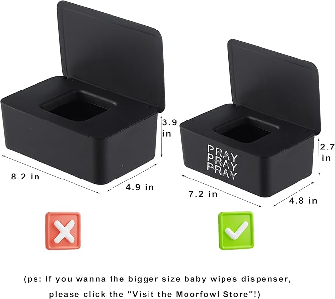 Moorfowl Inspirational Baby Wipes Dispenser Pray Over It Bible Verse Christian Flushable Wipes Container Holder for Bathroom Decor Baby Registry Essential- Pray On It Pray Through It