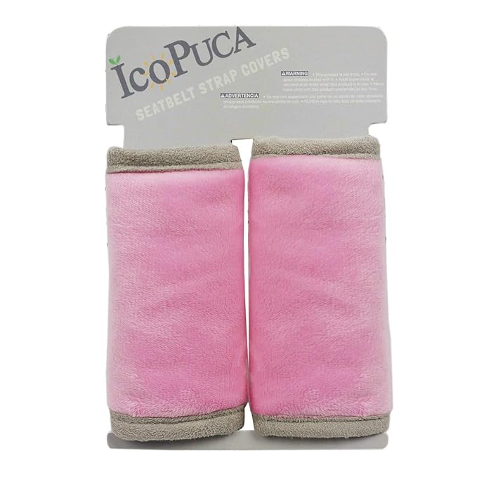 Car Seat Strap Pads Covers for Baby Kids, Seat Belt Covers Cushion for boy Girl, Protect Neck and Shoulder rubbing, Anti-Slip Design, Universal for Stroller/Carrier/Pushchair; Pink