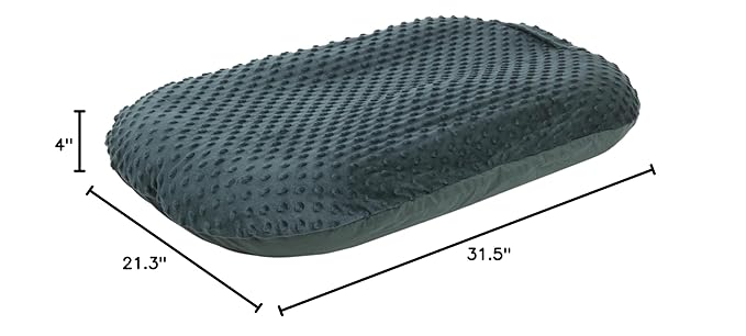 Mila Millie Water Resistant Removable Cover for Newborn Lounger | Minky Sensory Touch Slipcover for Baby Floor Seat | Premium Quality Soft Wipeable Fabric | Hypoallergenic (Forest)