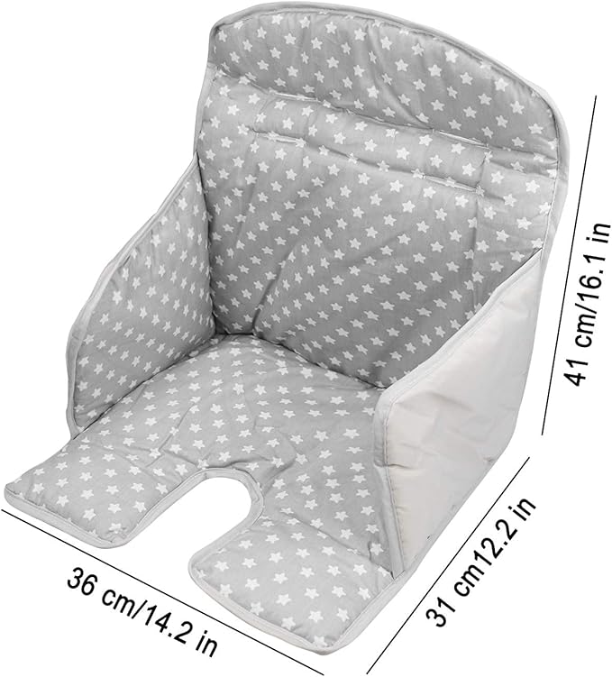 twoworld High Chair Cushion, High Chair Seat Cover for Baby Dining Hair (Gray Star)
