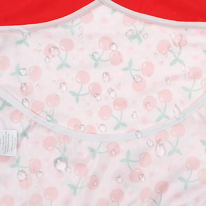 Hi Sprout Infant Toddler Baby Waterproof Sleeved Bib, Bib with Sleeves&Pocket, 6-24 Months