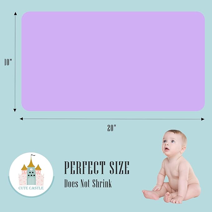 Cute Castle 24 Pack Muslin Burp Cloths for Baby - Ultra-Soft 100% Cotton Baby Washcloths - Large 20'' by 10'' Super Absorbent Milk Spit Up Rags - Burpy Cloths for Unisex, Boy, Girl - Purple