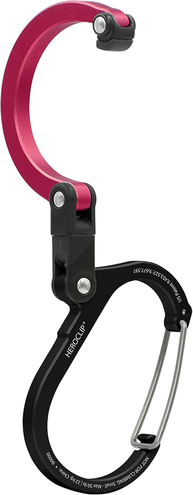 GEAR AID HEROCLIP (Small) Carabiner Gear Clip and Hook, for Hanging Bags, Purses, Lanterns, Strollers, Tools, Helmets, Water Bottles, and More
